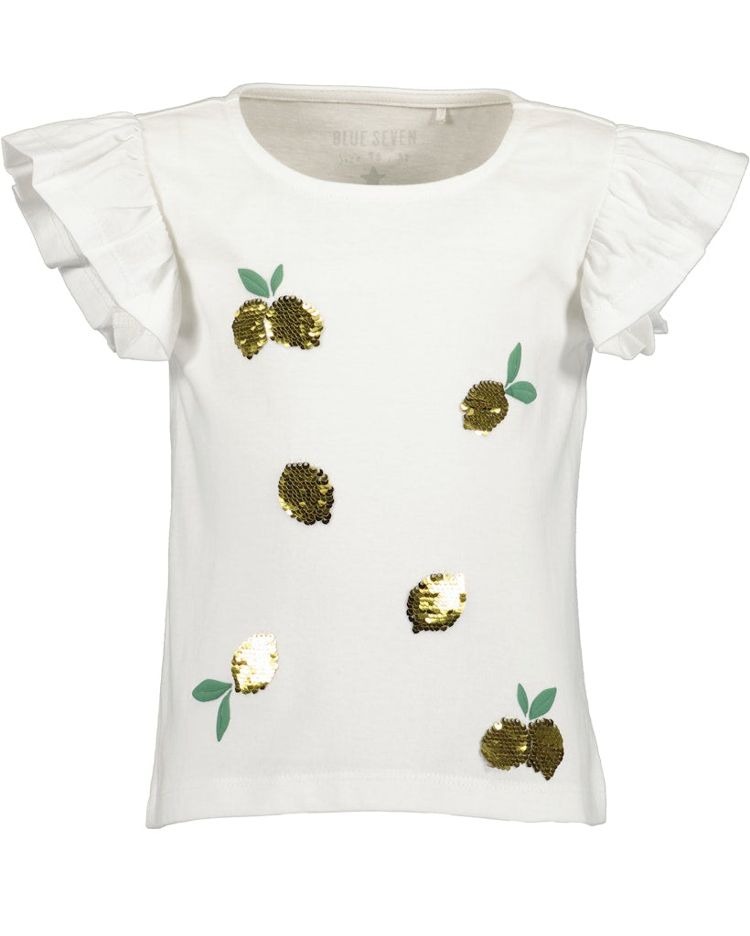 T-Shirt Zitrone weiß und gelb 702401